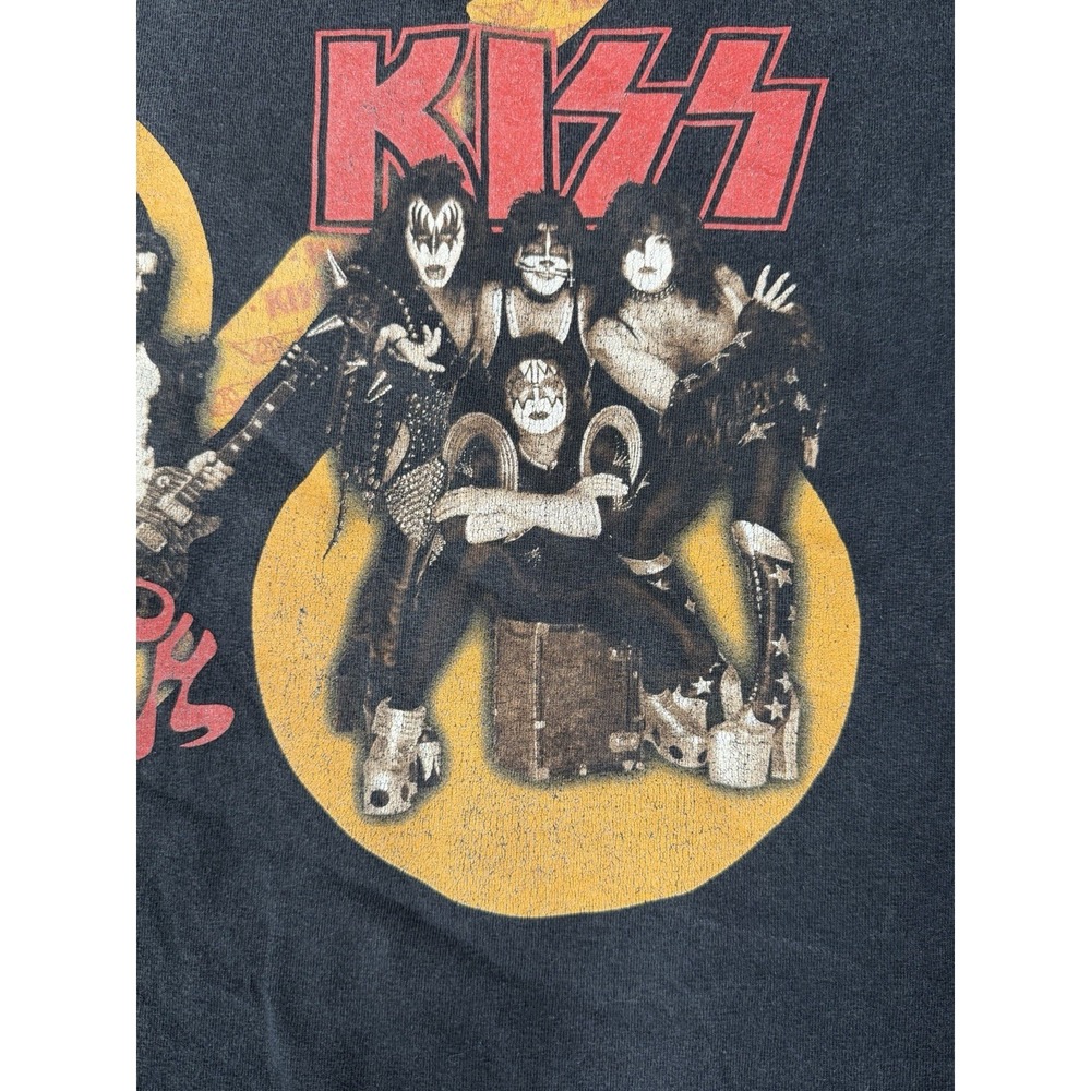 Kiss Aerosmith 2003-2004 Vintage Concert Tour Shirt Mens Small USA Faded‎ Wash - Picture 9 of 16
